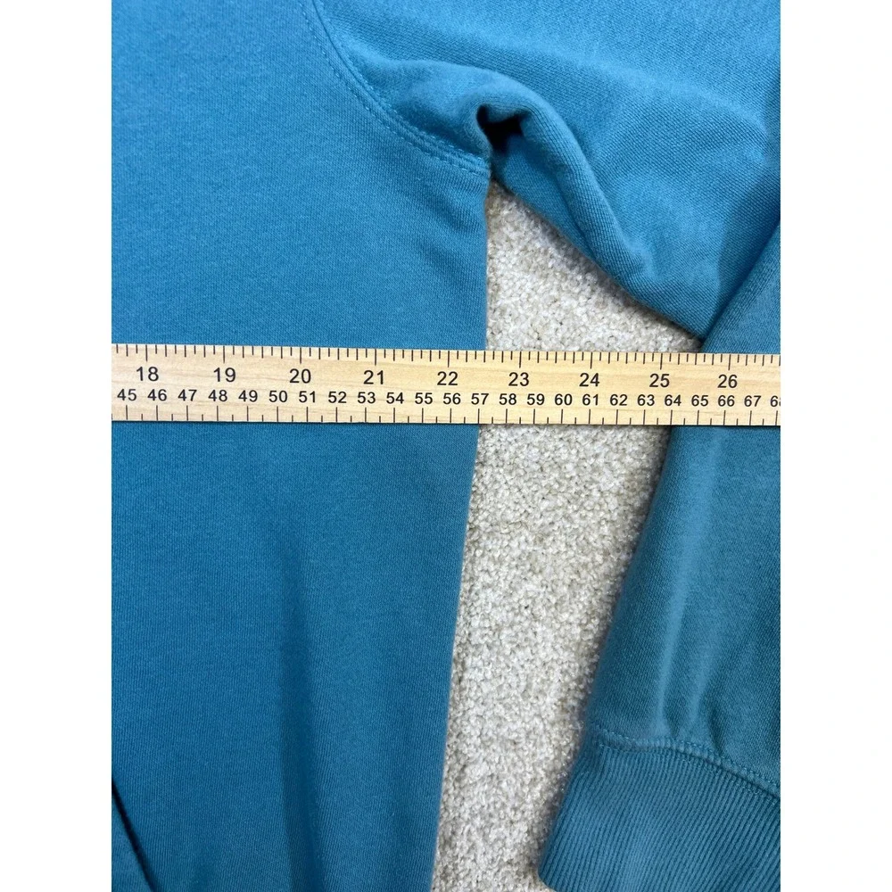 The North Face‎ Mens Logo Hoodie Pullover Sweatshirt Teal Blue Size Medium